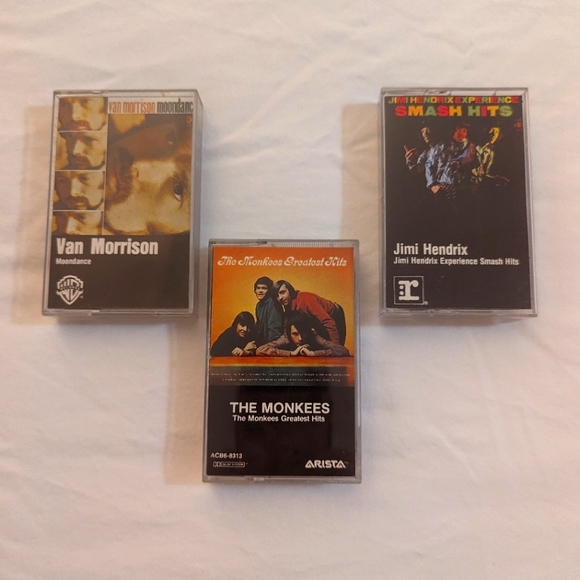 Jimi Hendrix, The Monkees and Van Morrison cassette bundle - Picture 1 of 5